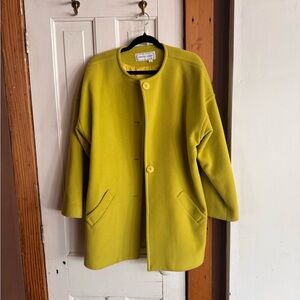 Vintage Chartreuse Wool Coat L